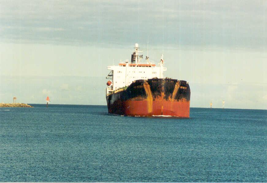 Entering Port Adelaide in 1995