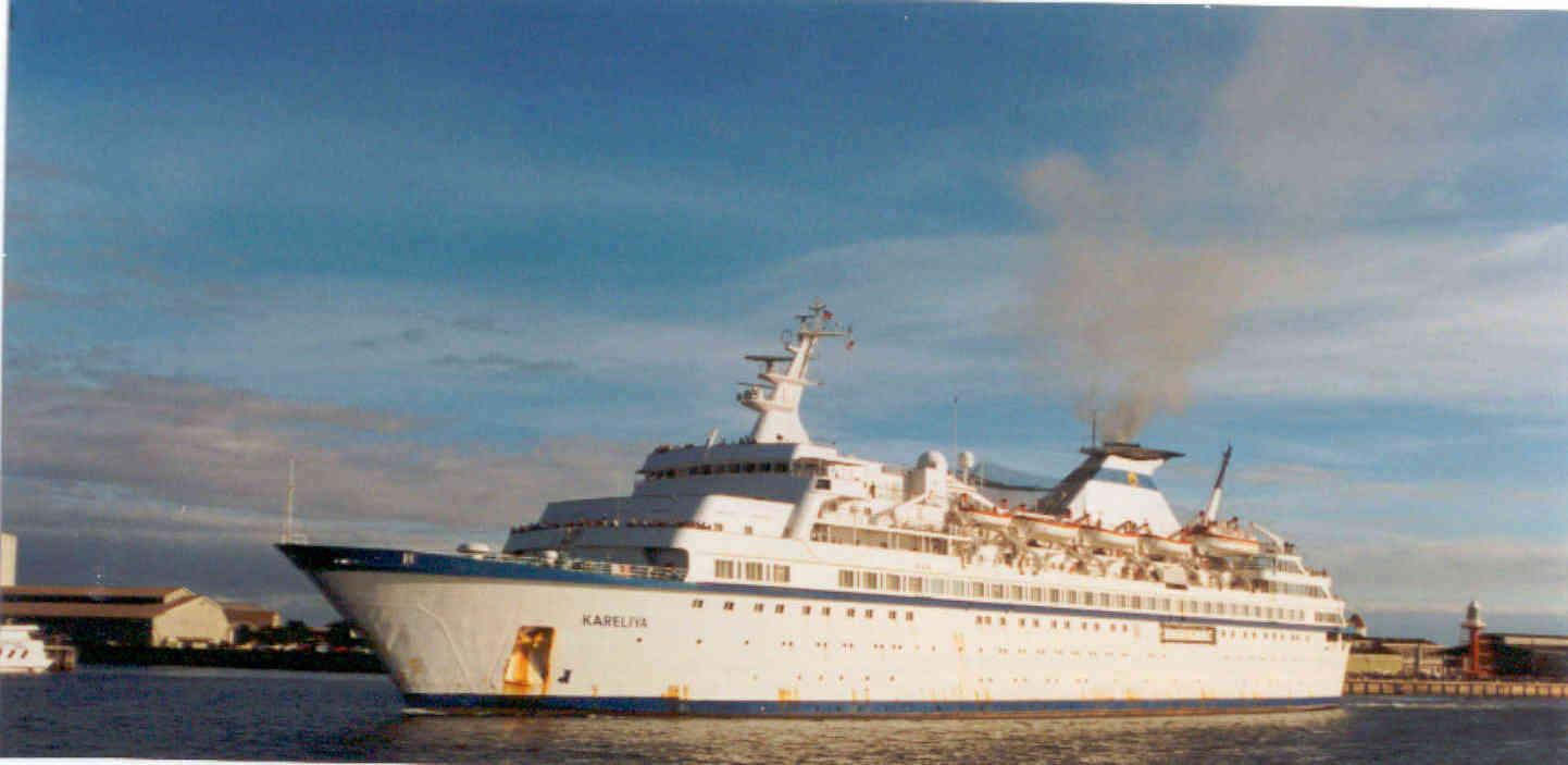 1976 Passenger/cargo vessel underway at Port Adelaide