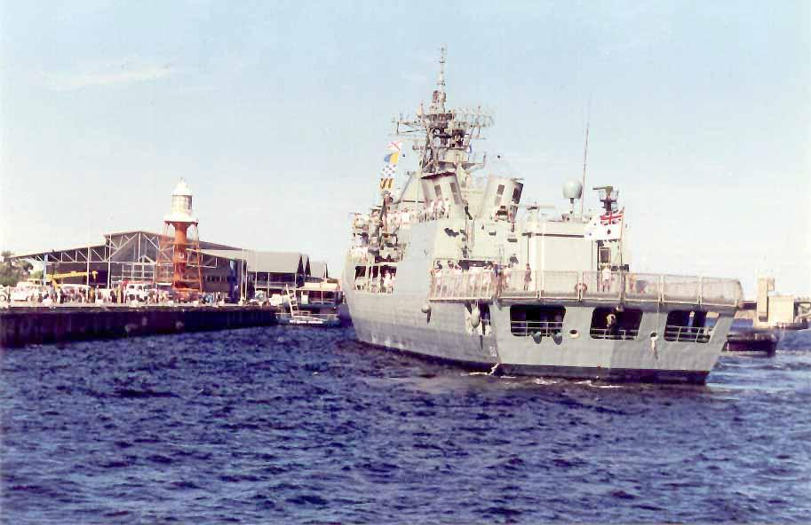 Arriving at Port Adelaide 8th February 2001