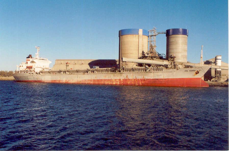 Loading cement from Adelaide Brighton Cement Company in 2001