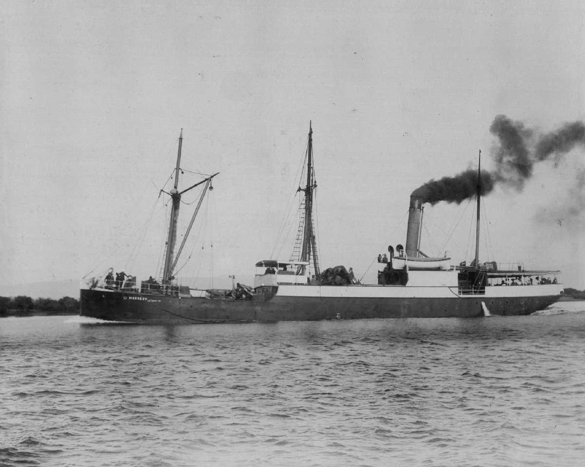 Passenger cargo vessel "S.S Herbert", built in 1884 at Newcastle upon Tyne by McIntyre & Co for Alpin Brown & Co Ltd of Brisbane.  She was sold in may 1888 to John Williams and registered in Launceston .  In 1889 she was owned by United S.S. Co and in 189