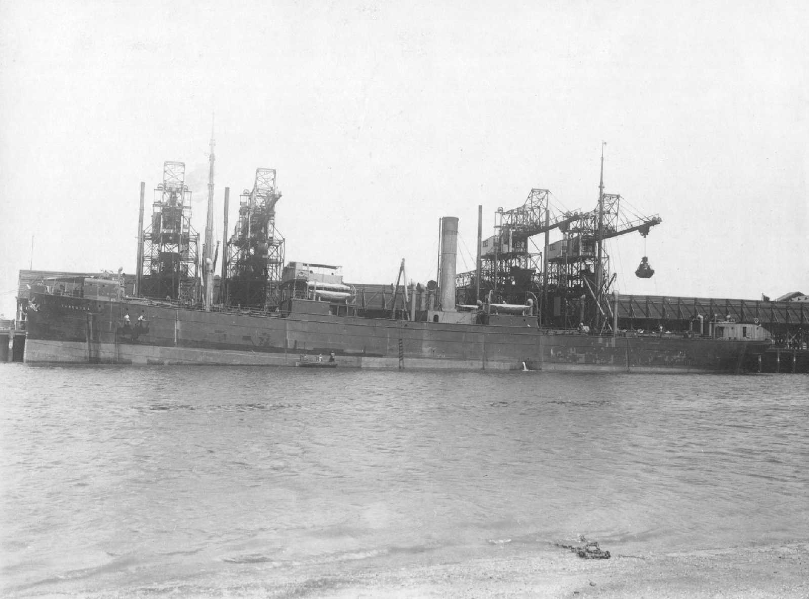 Freighter "S.S. Tarcoola", built at Newcastle-upon-Tyne in 1902 by Tyne Iron Shipbuilding Co Ltd, for the Adelaide Steamship Co Ltd.  She traded on the Australian Coast until sold to Australian Tramp Steamers of Hong Kong on 1st June 1932.  She was engage