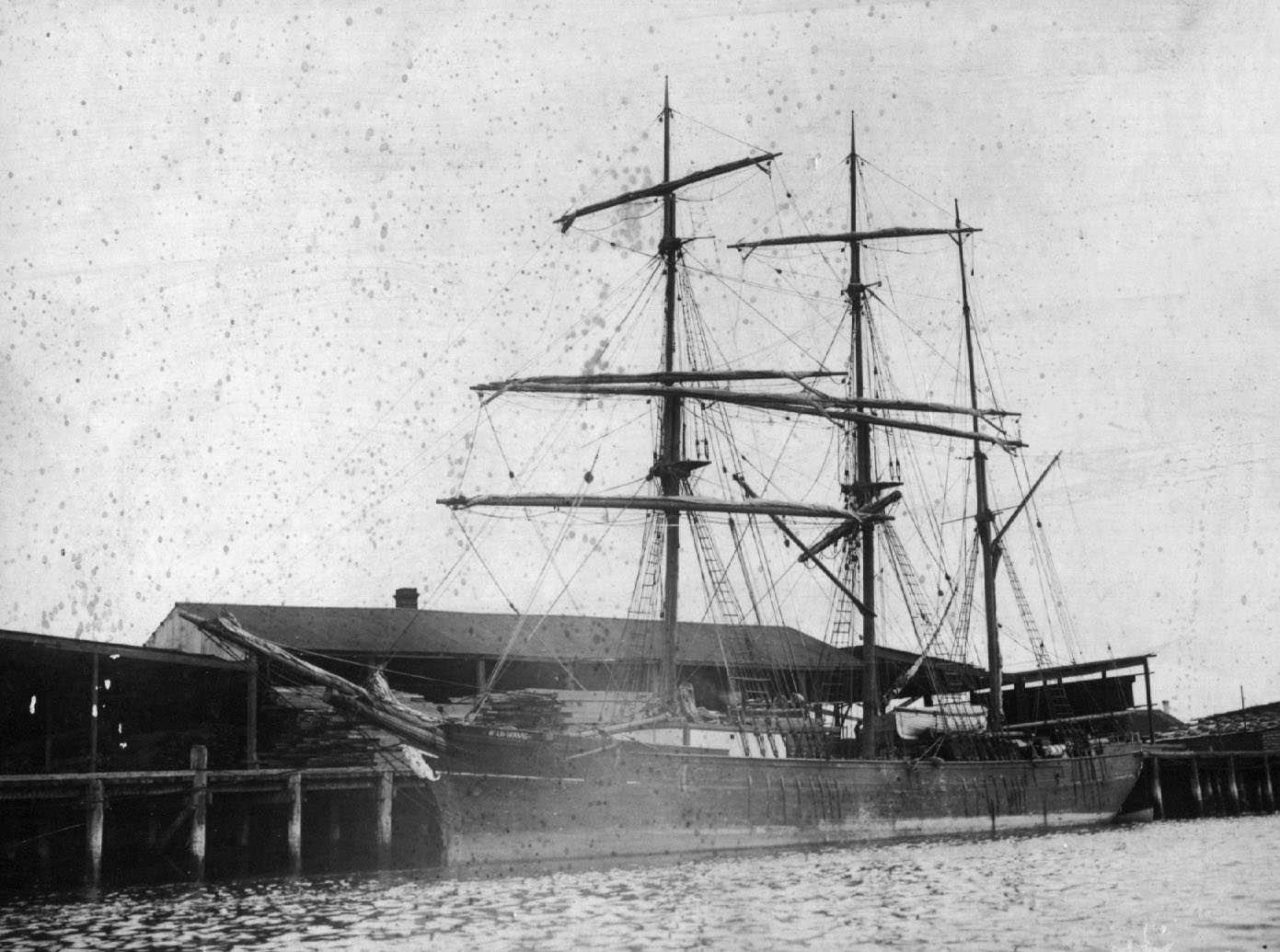 Wooden Barque, "Wild Wave", built in 1875.