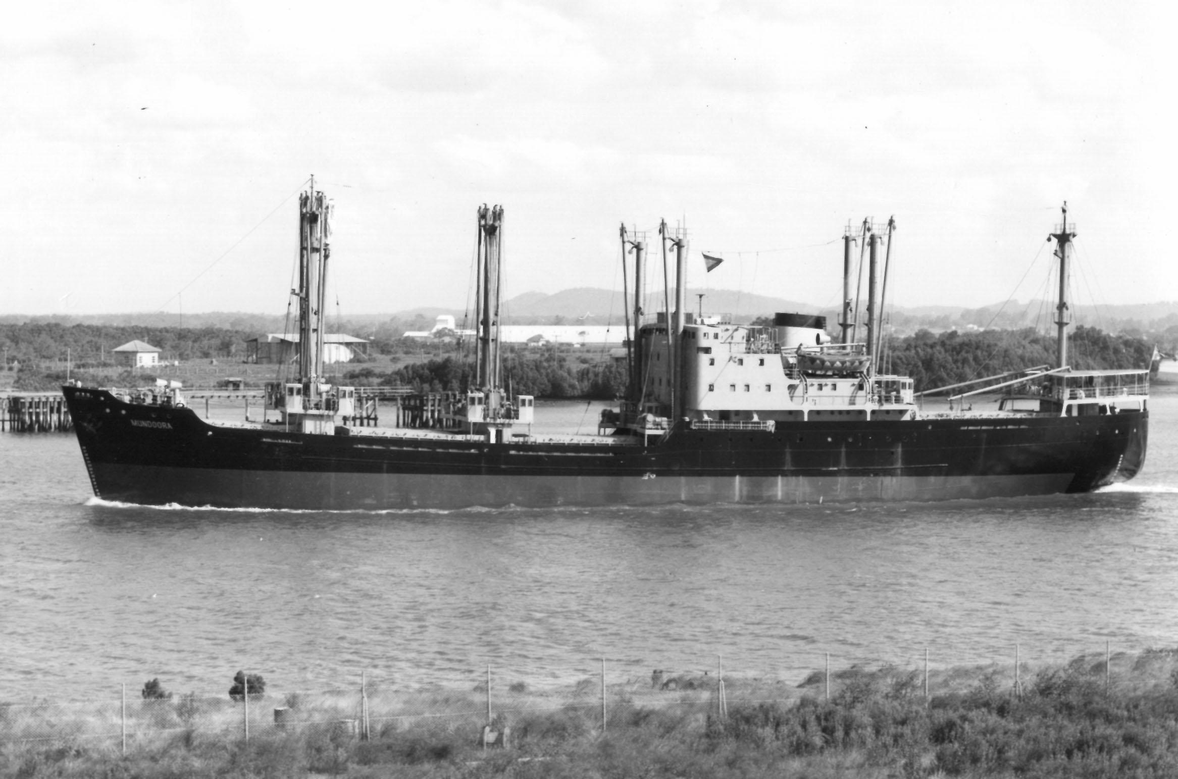 Gross tonnage 4116.  Built in 1960 by Evans Deakin & Co Pty Ltd In Brisbane.  Owned  by The Adelaide Steamship Co ltd.
Dimensions - length 340'10", breadth 52'7", draught 22'1"
Port of registry:  Melbourne
Flag:  British