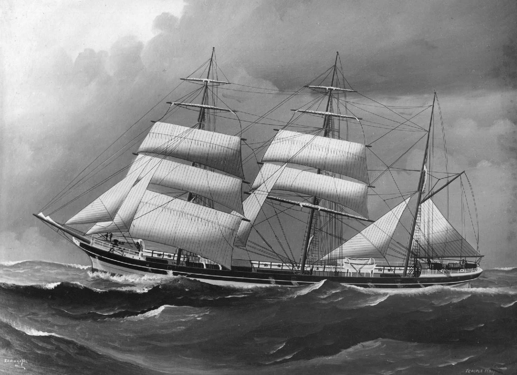 Barque, "Beeswing", Captained by Robert Griffiths.