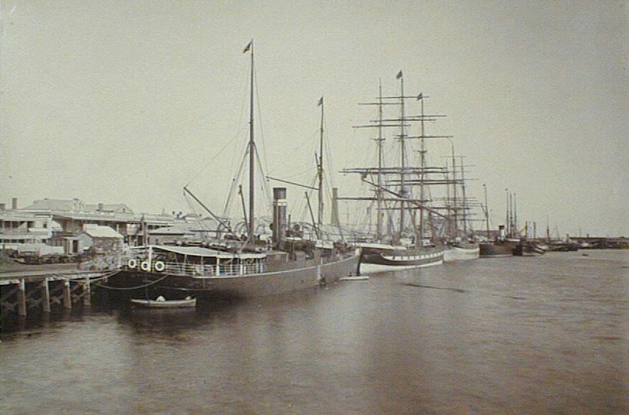 Moored at Queens wharf.