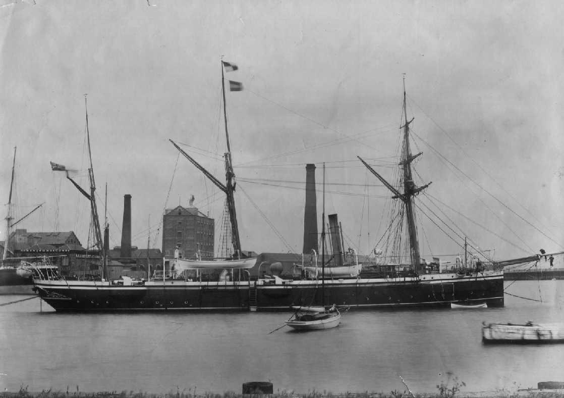 1887 naval vessel, at Port Adelaide.