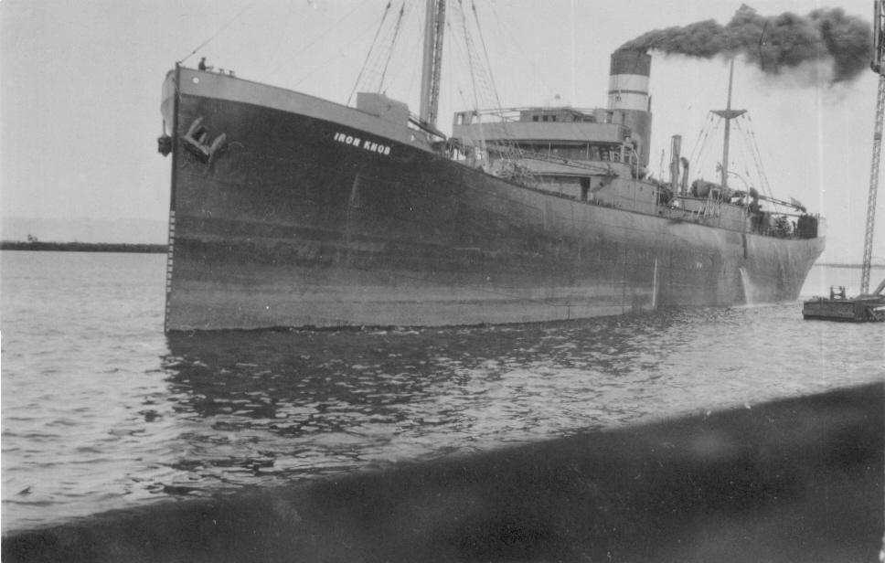 General cargo vessel just prior to colliding with Coal Telpher and Osborne Wharf, 11 May 1932