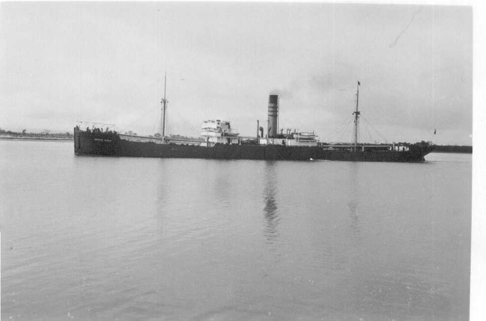 Freighter entering port