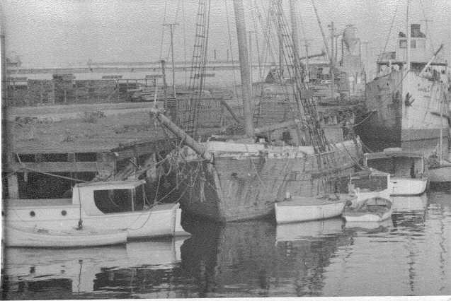 Ketch berthed