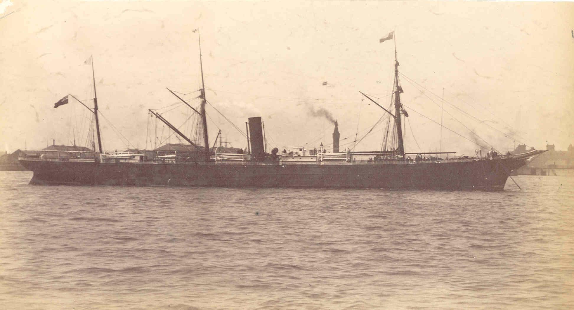 Passenger vessel at anchor