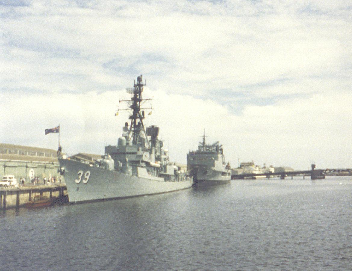 Naval vessel berthed at Port Adelaide
