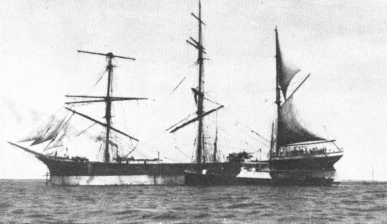 Steel 3 masted Barque, built in 1900 by Ailsa S/B Co.  Vessel was bought from J Hardie & Co, Glasgow for 2,650 pounds for service in the fleet of Gustagf Erikson from 1924 to 1940.  She was sunk by enemy action in August 1940.
Tonnage:  3050 deadweight, 