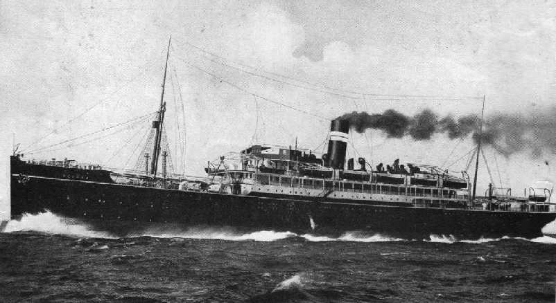 1913 passenger vessel at sea