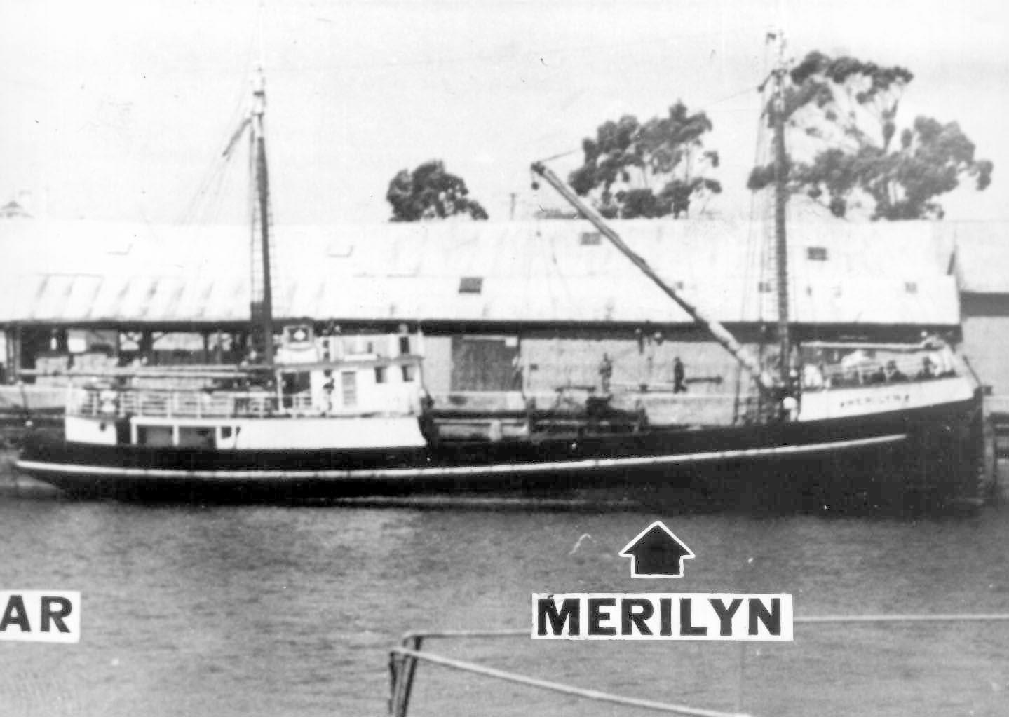 Wooden 2 masted ketch, ex "Narrabeen" (formerly registered in Melbourne).  Built in 1921 by David Drake Ltd, Bald Rock, Balmain, NSW.  In 1948 an auxilliary engine was fitrted (248bhp 7 knots)  She was registeredin Port Adelaide in 1948 as "Narrabeen" by 