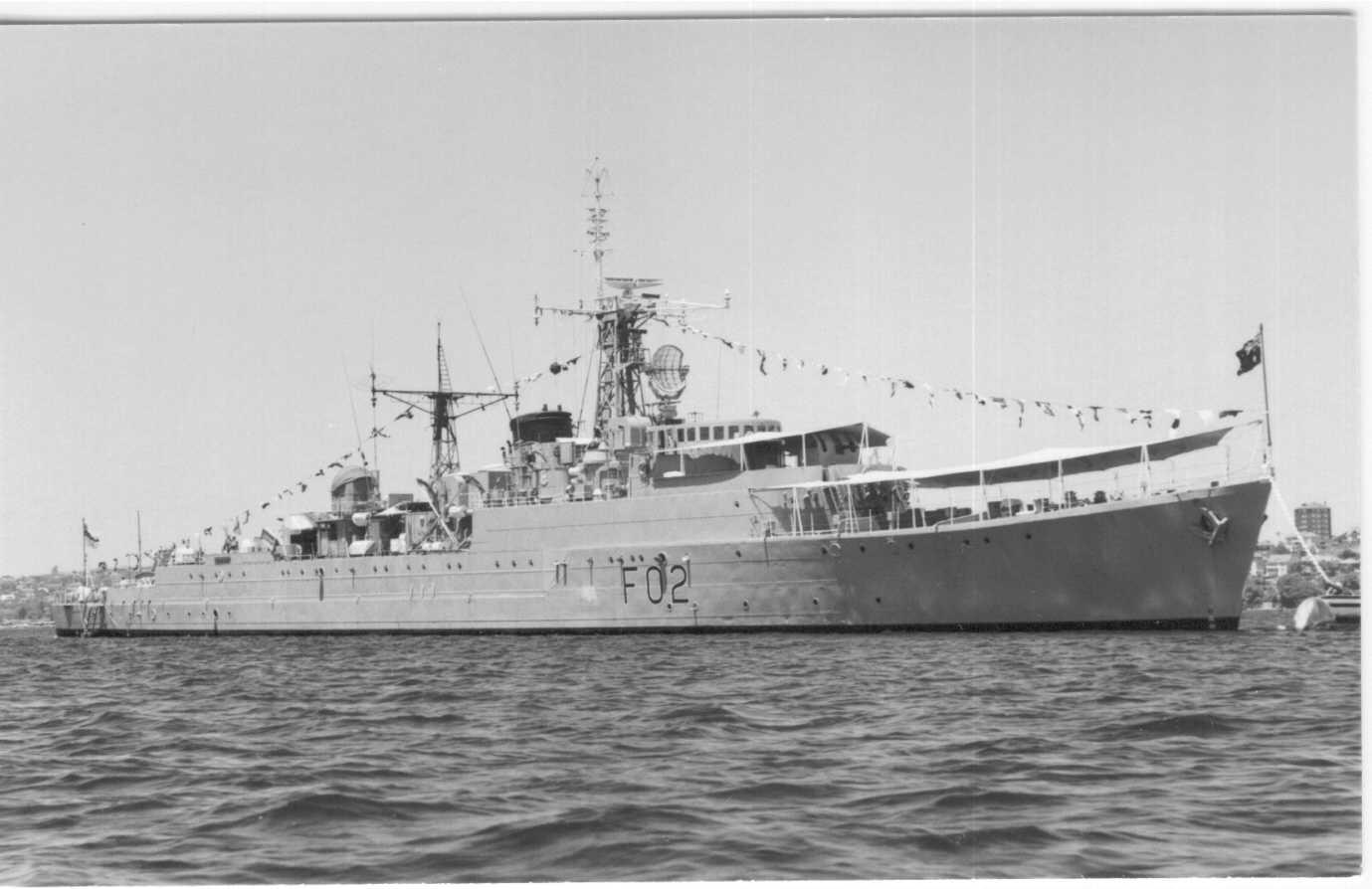 QUEENBOROUGH H.M.A.S. Naval vessel at anchor