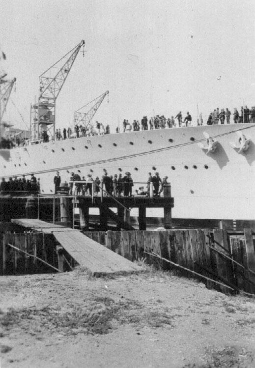 "Albatross", the RAN Seaplane Carrier, built in 1926 at Cockatoo Island, completed in December 1928.  Although out of date when ordered she provided the low cost alternative to the larger aircraft carrier.  Capable of carrying nine aircraft, but during he