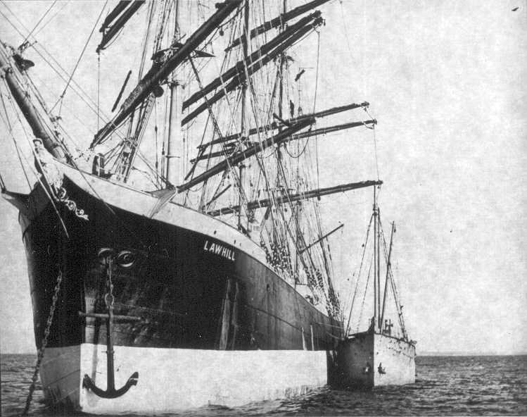 Barque at sea