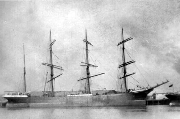 Pictured alongside Birkenhead Wharf, February 1928.  She had brought timber there from Paget Sound and sailed home in ballast clearing Semaphore Roads on 26 February 1928.