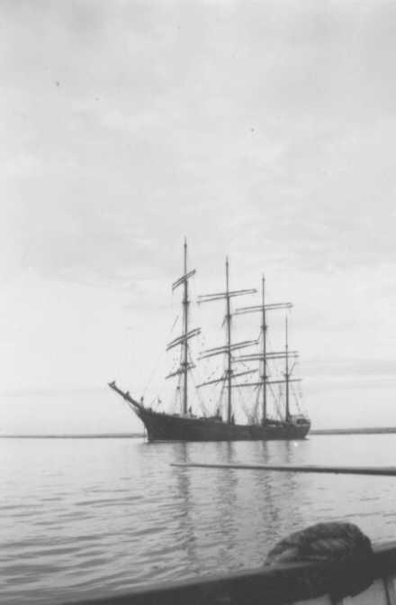 Seen from her lifeboat at Port Victoria.