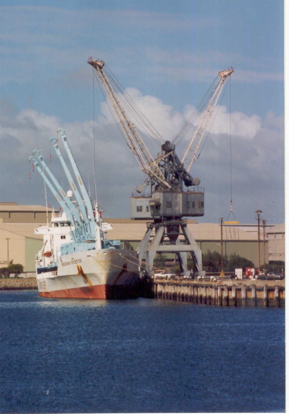 Unloading at Port Adelaide in 1995.