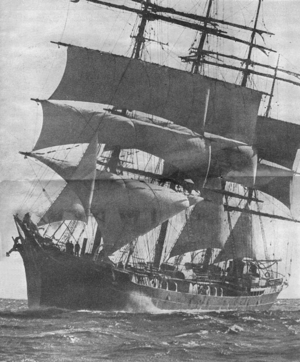 1891 Barque approaching Melbourne after a voyage of 198 days