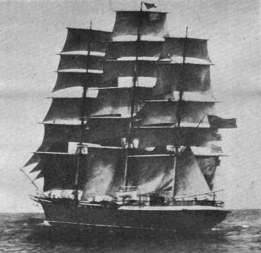 1869 Ship at sea; she was shipowner George Thompson's first iron ship.