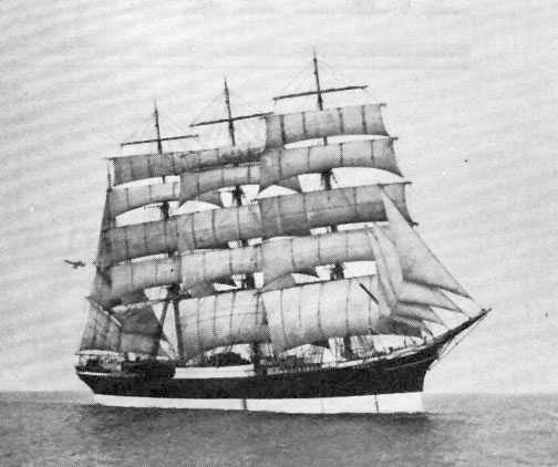 1911 Barque at sea