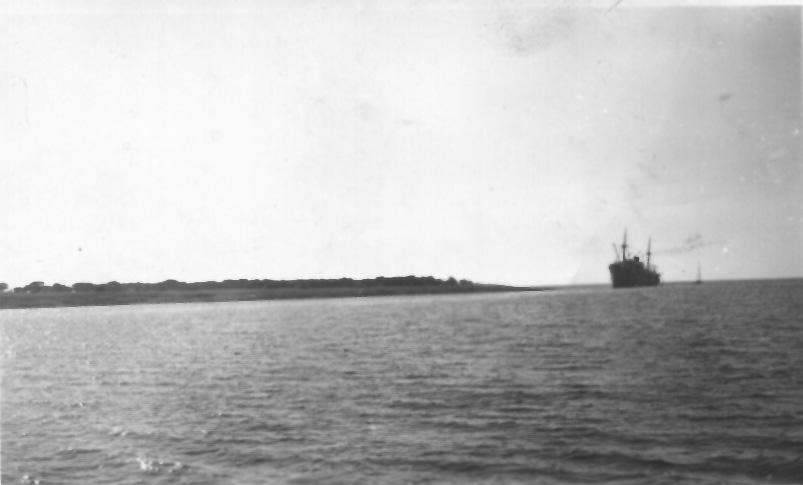 This image shows vessel ashore on Boston Island.