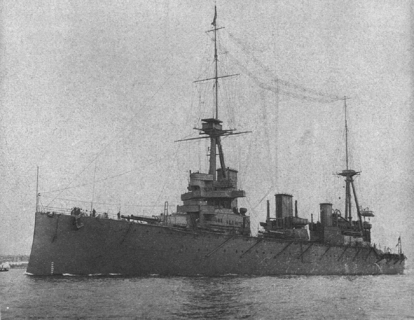 1912 Naval vessel underway