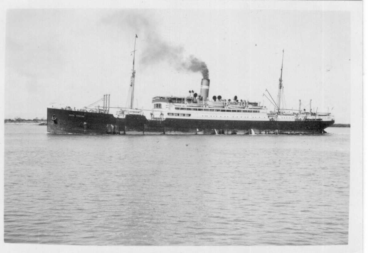 Passenger Cargo vessel "Maria Christina", ex "Urd".  Built in 1920 by Smith's Dock Co Ltd - Middlesbrough.  Owned by Soc. Geral de Commercio Industria E Transportes Ltd.
Tonnage:  3265 gross, 1939 net
Dimensions:  length 334'2", breadth 48'0", draught 2