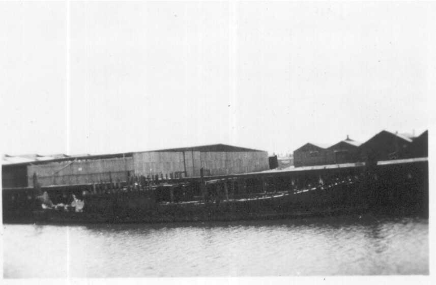 At Canal Wharf, Port Adelaide in 1933 soon after she was broken up for firewood for the poor.