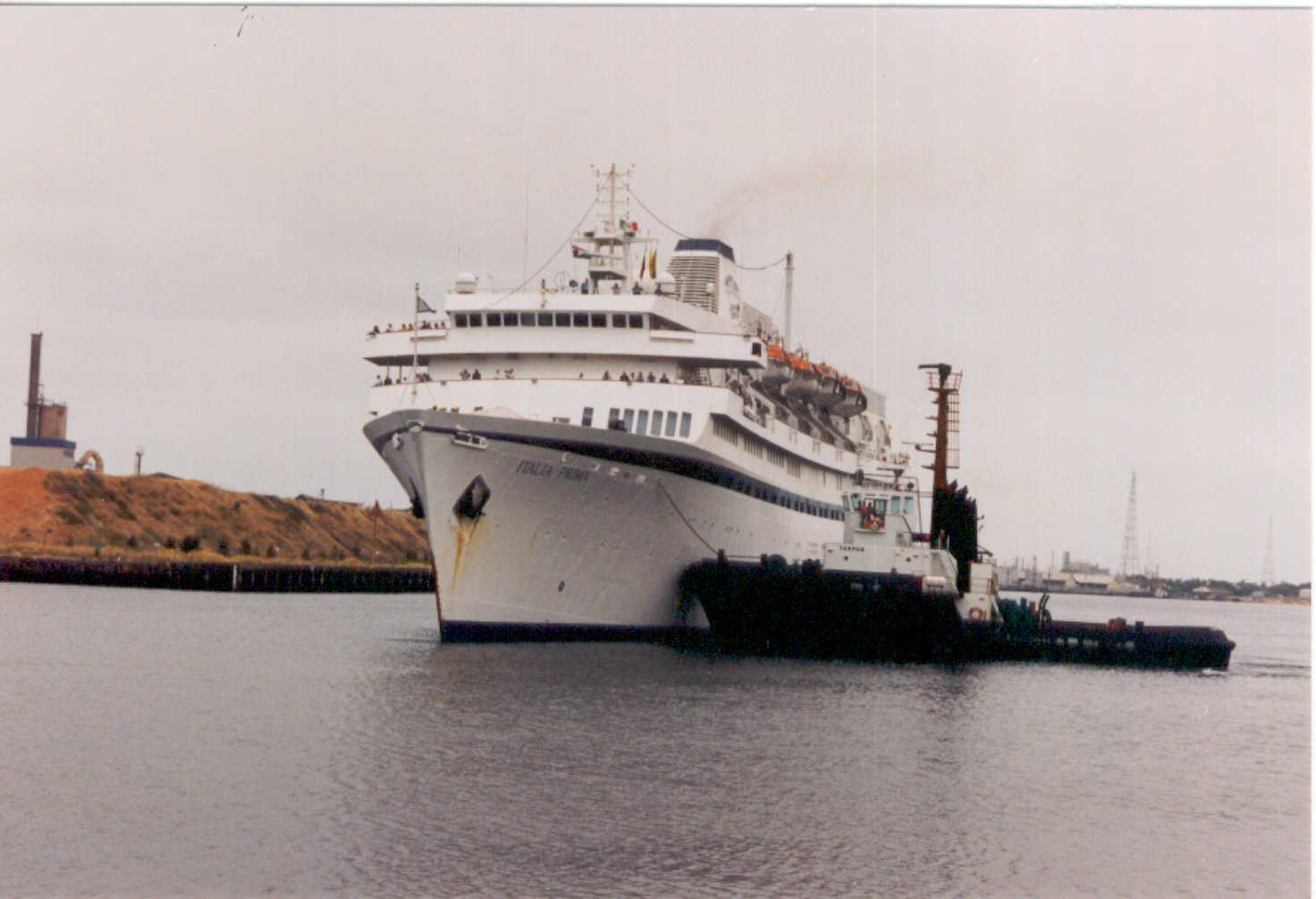 With tug at Port Adelaide.