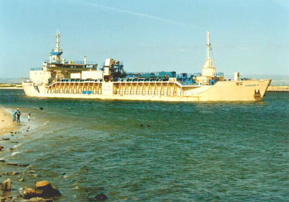 1982 bulk carrier under way at Port Adelaide