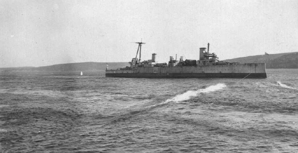 One of three Indefatigable Class Battlecruisers, H..M.A.S.  "Australia" was built in 1913 at Clydebank by John Brown & Co.  (sister ship to Indefatigable and New Zealand) She was the first flagship of the R.A.N. and 5took part in the war in the Pacific du