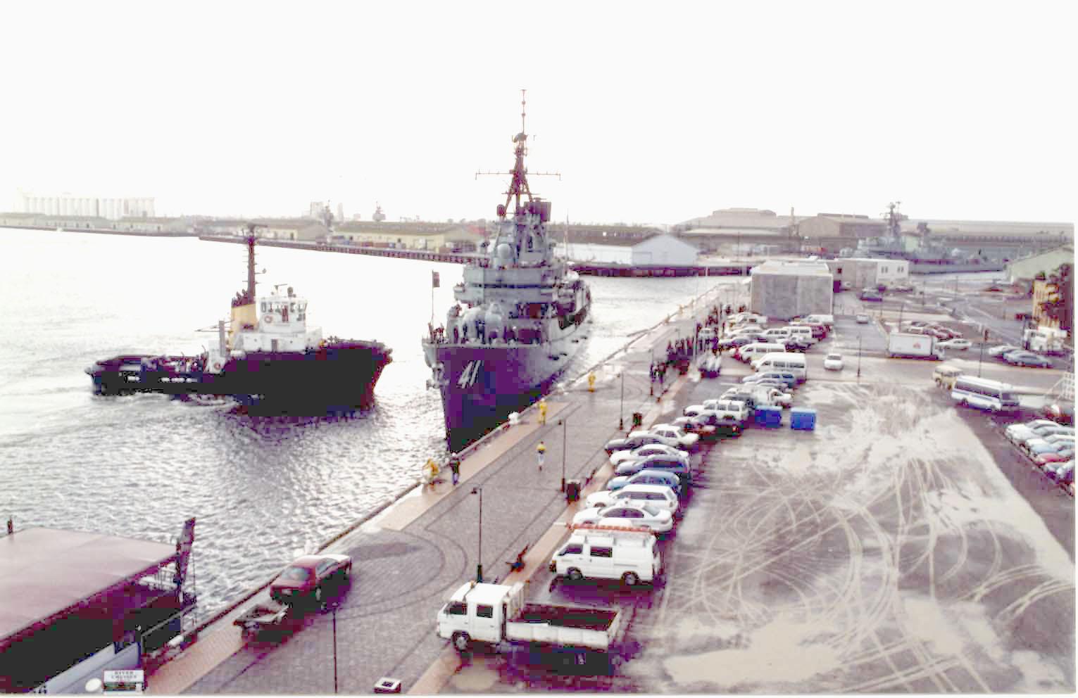 At Port Adelaide on her last visit prior to being retired from duty - 5 July 2001