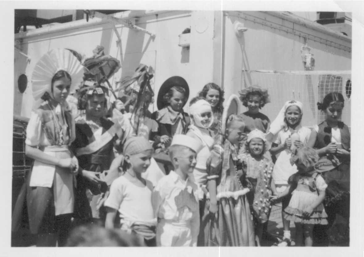 Children in fancy dress 2 July 1948.