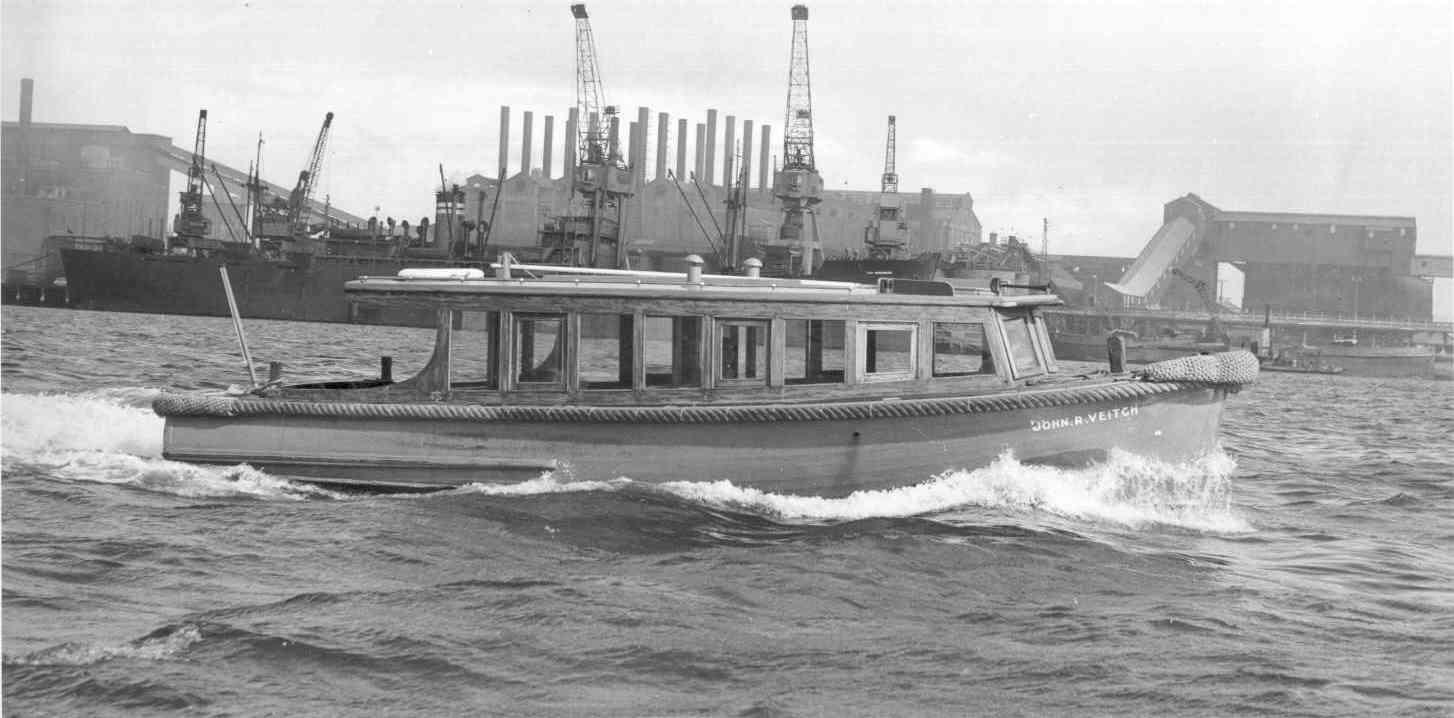 Underway on the Port River in 1961.