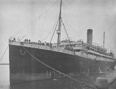 Passenger Vessel "Megantic", a steel twin screw steamer, built in 1909 by Harland & Wolff Ltd - Belfast.  Owned by Oceanic Steam Navigation Co Ltd and manged by White Star Line.
Tonnage:  14878 gross, 9183 net
Official Number:  127981
Dimensions:  leng