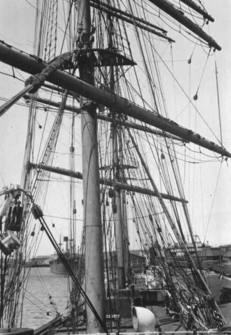 "Penang", Ex 'Albert Rickmers',  Built in 1905. This image shows the masts & rigging, 4/2/1931.