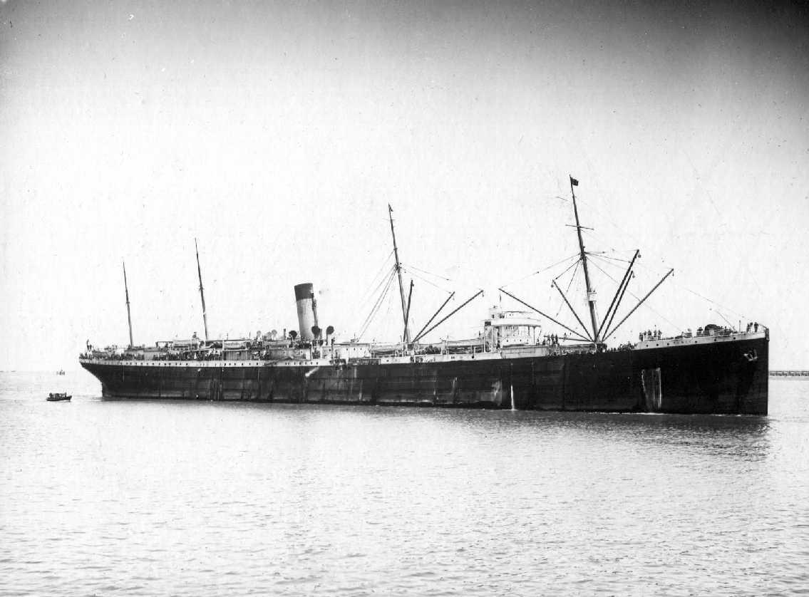 Passenger vessel "S.S. Runic", built in 1900 at Belfast by Harland & Wolff for White Star Line.
Official Number:  113441
Dimensions:  length 500', breadth 63', draught 40'
Port Of Registry:  Liverpool
Flag:  British