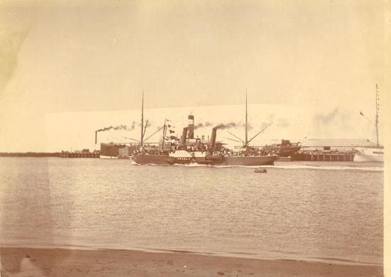 Tug "Yatala", an iron paddle wheel steamship, built in 1877 by Blackwood & Gordon at Port Glasgow.  She had 1 deck a cutter rig and elliptic stern, and was owned by the Adelaide Steam tug Co Ltd.  In Oct 1911 she was osld to H.J. Bell and in April 1912 he