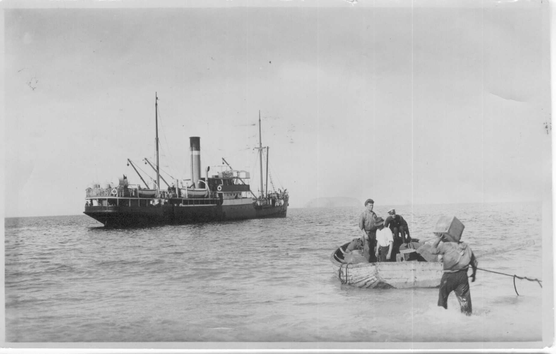 Passenger Cargo vessel "Wookata", built in 1909 by Mackie & Thomson, Govan.  Owned by West Coast Shipping Co Ltd until 1913 when sold to Coast Steamships Ltd.  In 1936 she was converted into a barge and cut up for scrap in the late 1970's.  She was built 