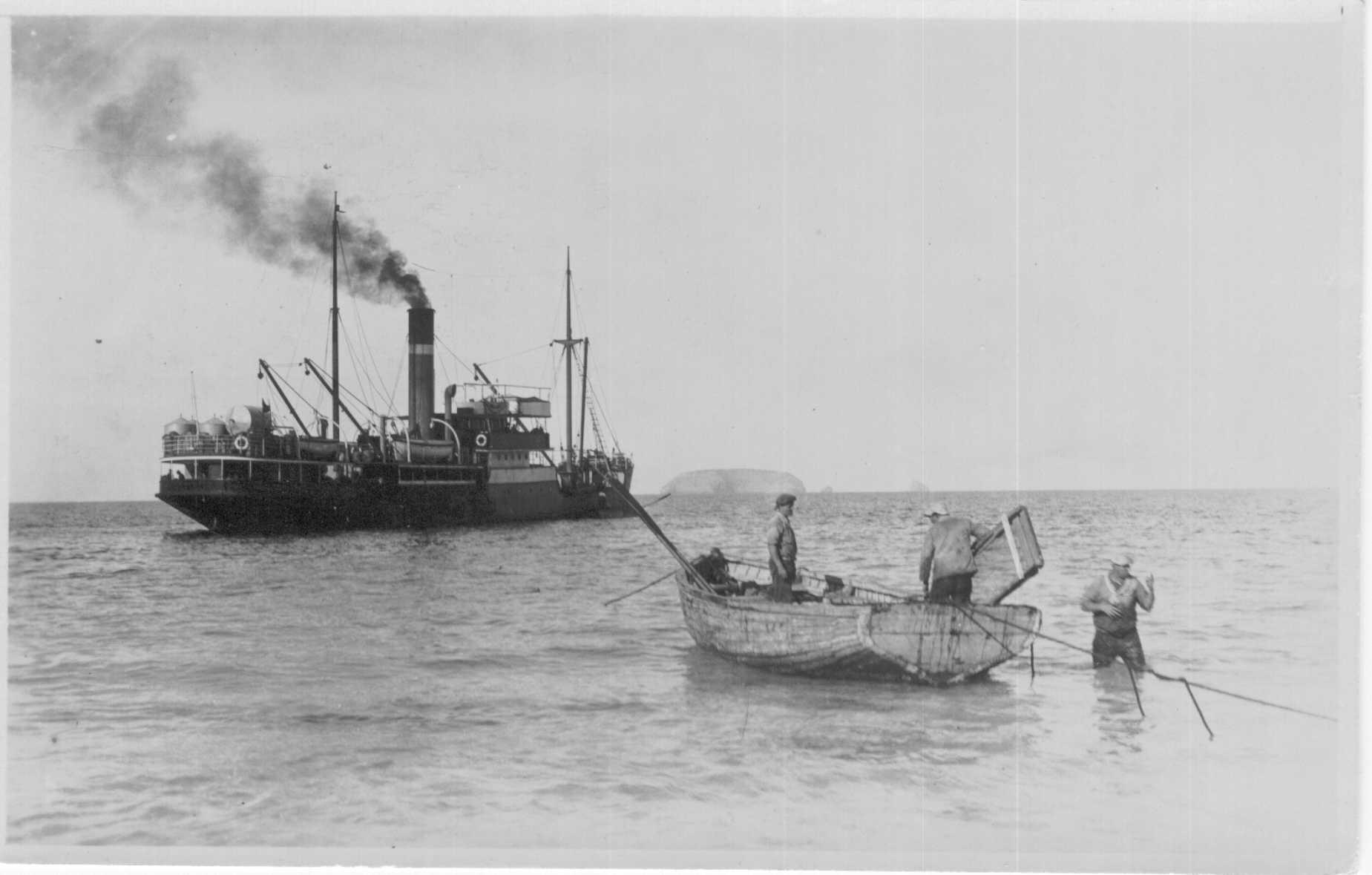 Passenger Cargo vessel "Wookata", built in 1909 by Mackie & Thomson, Govan.  Owned by West Coast Shipping Co Ltd until 1913 when sold to Coast Steamships Ltd.  In 1936 she was converted into a barge and cut up for scrap in the late 1970's.  She was built 