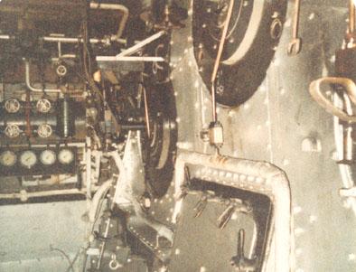 This image shows vessel in 1985, a view of the engine.