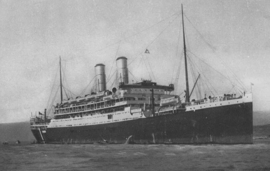 Passenger vessel "Oronsay", built by John Brown & Co, Glasgow.  This vessel was launched on 14th August 1924 by Rt. Hon. Viscoutess Novar and completed in January 1925.  She took her inaugural voyage on 7 February from London to Brisbane.  In 1939 she was