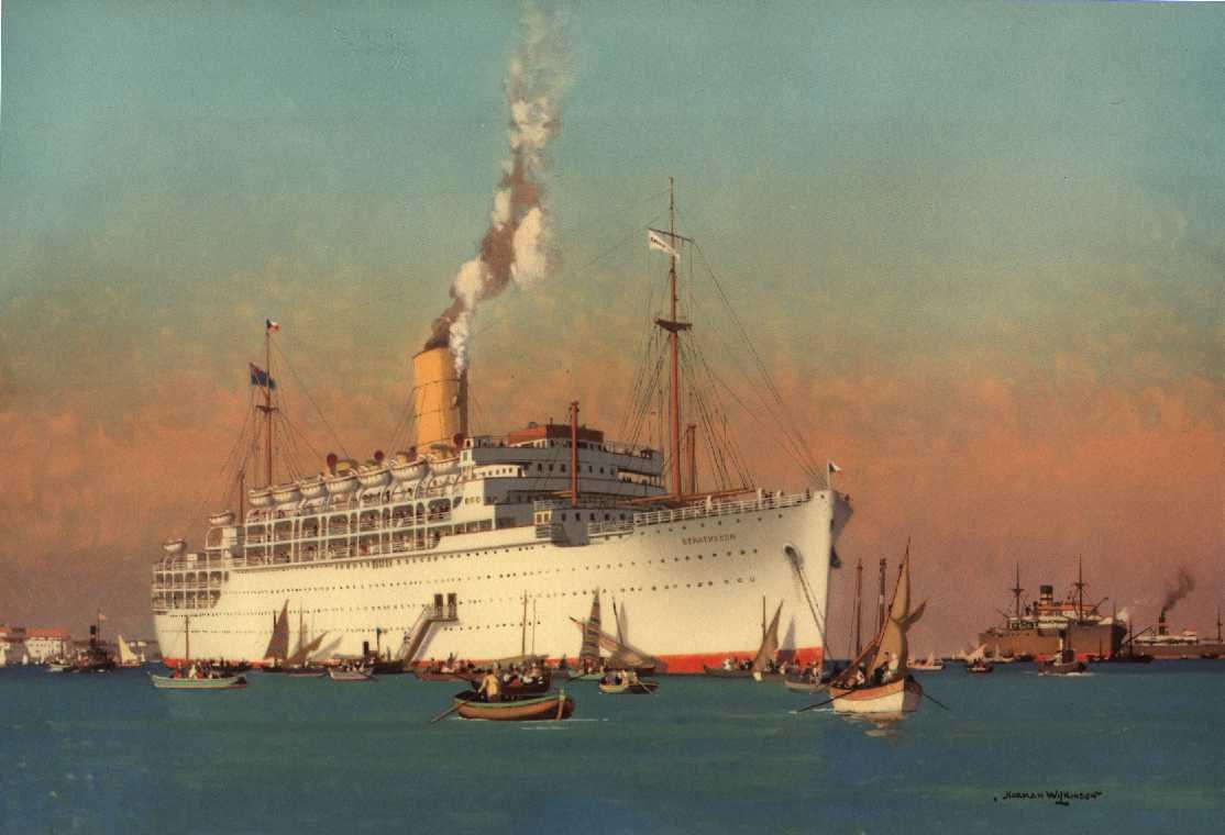 Built by Vickers Armstrong, Barrow -In-Furness, England in 1937.  First owned by P&O untl 1964 when bought by John Latsis.  "Stratheden"had her maiden voyage on 24 December 1937 and operated the route between UK and Australia via the Suez Canal.  In 1939 