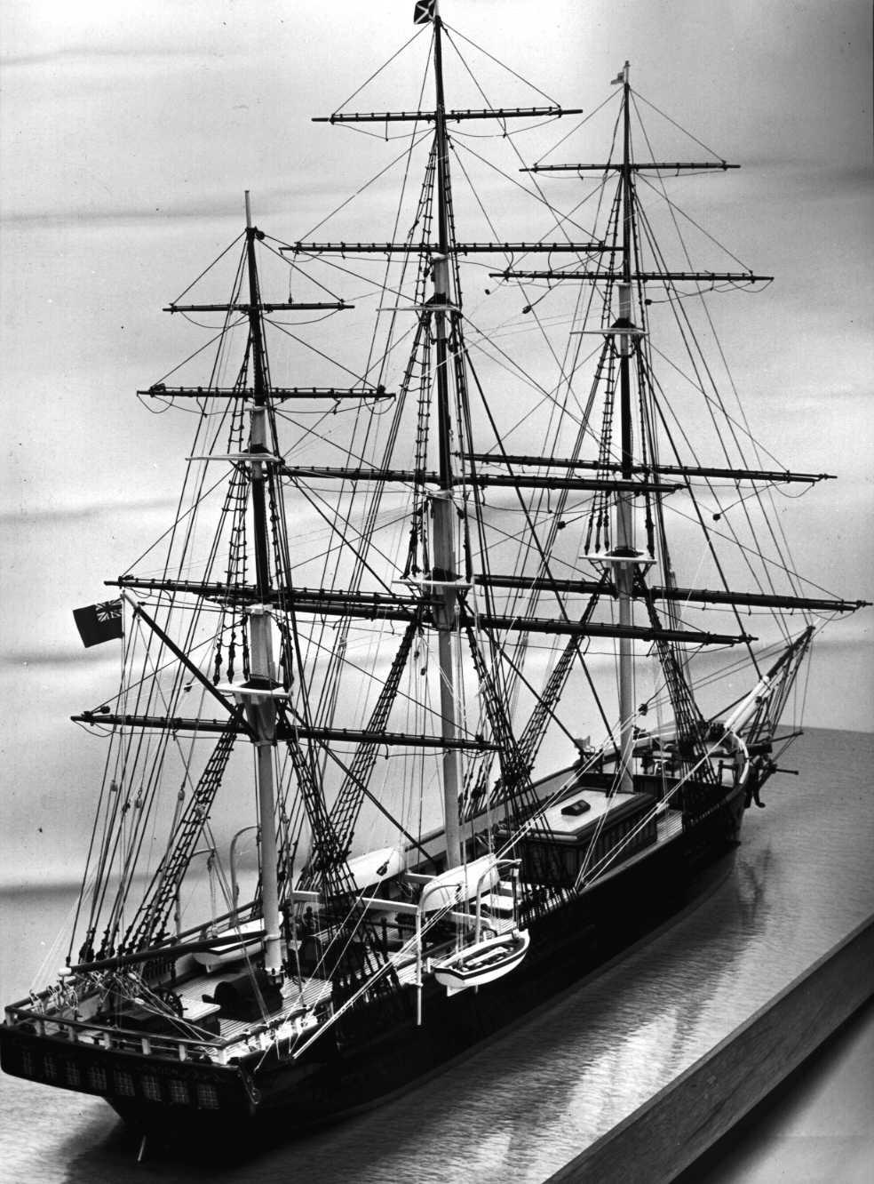 Wooden Clipper Ship "Orient", built in 1853.
This image is of a model of the vessel.