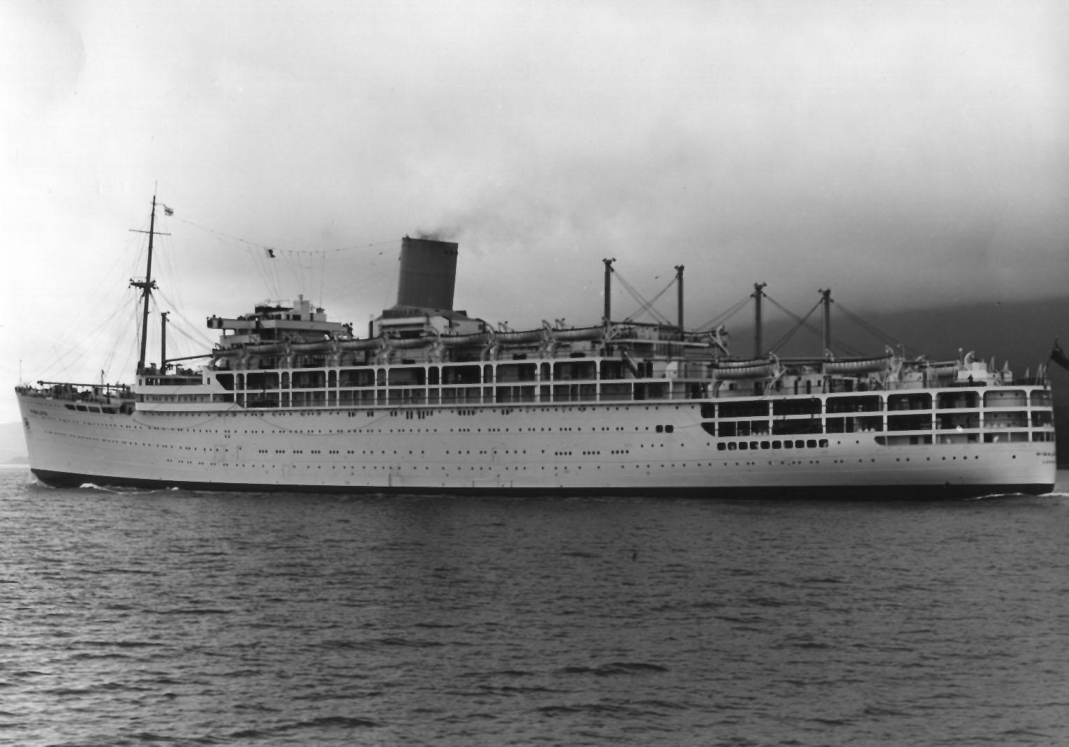 Built by Vickers-Armstrong Ltd, Barrow-In-Furness, England.  Launched on 5 October 1948 by Lady Currie and completed in August 1949.  The vessel made her inaugural voyage on 6 October 1949 from London - Sydney.

Base Port:  London
Gross Tonnage:  27989