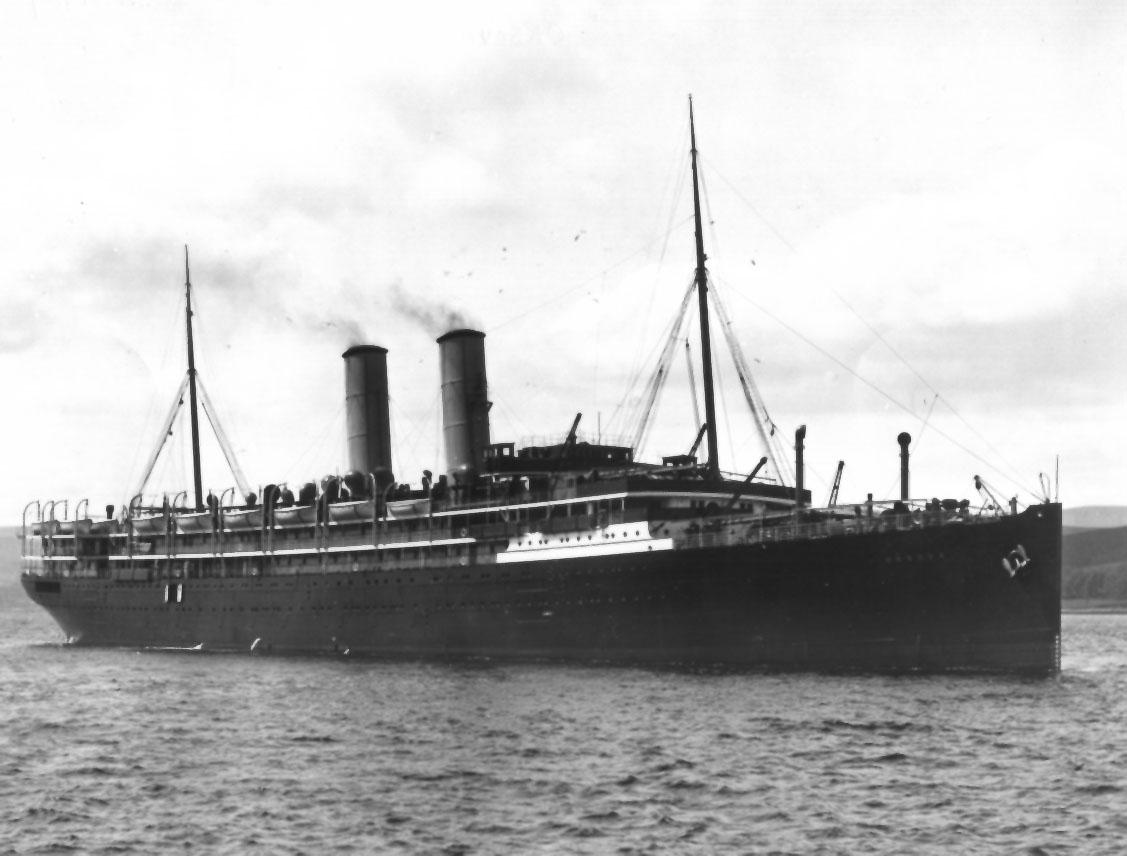 Passenger vessel "Orsova", built by John Brown & Co - Glasgow.  Launched on 7 - 11 - 1908 and completed in May 1909,  She took her inaugural voyage from London to Brisbane on 25 - 6 - 1909.

Base Port:  London
Tonnage:  12036 gross
Dimensions:  length